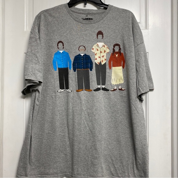 Seinfeld Cast Silhouette t shirt 2X Elaine George Kramer and Jerry Hair - Picture 1 of 9